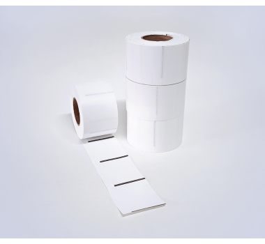 Kit 14: 3.600 Etiquetas Serrilhadas 50x40mm