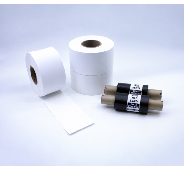 Kit 03: 3 Rolos Contínuos 50mm x 48m + 2 Ribbons R16 55mm x 74m