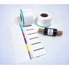 Kit 20: 1.800 Etiquetas Serrilhadas 50x40mm c/ tarja colorida + 1 Ribbon R16 55mm x 74m - 1