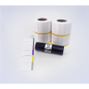 Kit 36: 7.200 Etiquetas Serrilhadas 50x20mm c/ tarja colorida + 1 Ribbon R16 110mm x 74m - 1