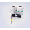 Kit 37: 2.400 Etiquetas Serrilhadas 50x60mm c/ tarja colorida + 1 Ribbon R16 110mm x 74m - 1