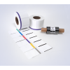Kit 09: 2.060 Etiquetas Serrilhadas 50x35mm c/ tarja colorida + 1 Ribbon R8 55mm x 74m - 1